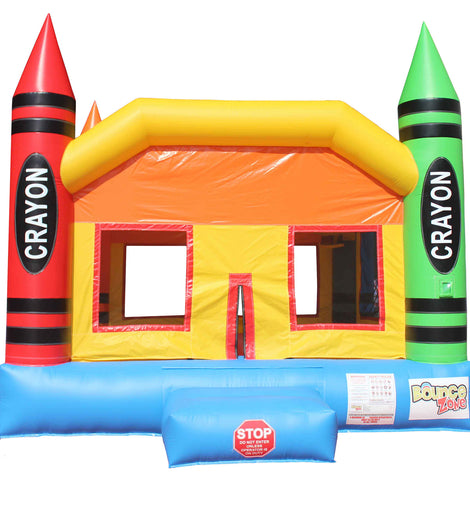 Inflatable Jumper Crayon Themed Commercial Bounce House Kids Bouncer
