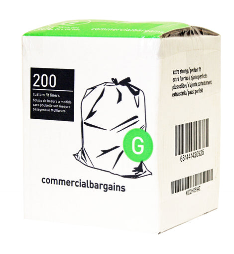 Commercial Bargains Custom Fit Drawstring White Trash Bags, 8 Rolls, S –  Commercial Bargains Inc.