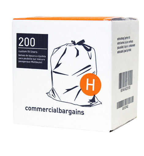 Commercial Bargains Custom Fit Drawstring White Trash Bags, 8 Rolls, S –  Commercial Bargains Inc.