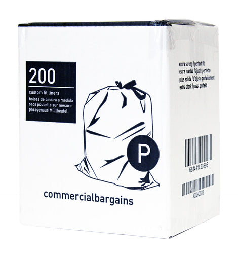 Compatible with simplehuman Code G - Durable Custom Fit Plastic White Trash Bags