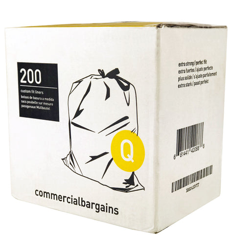 Commercial Bargains Custom Fit Drawstring White Trash Bags, 8 Rolls, S –  Commercial Bargains Inc.