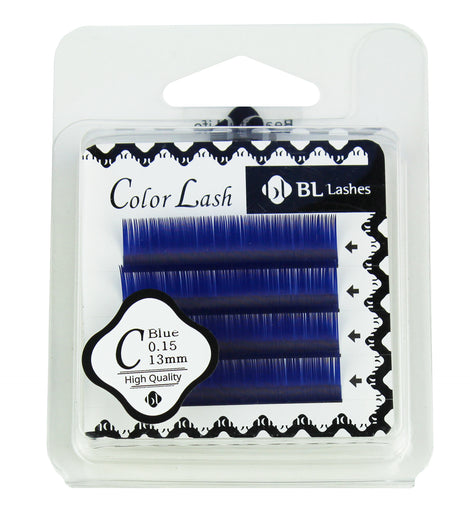 BL Lashes Color Lash C Blue 0.15 Thickness 4 Lines