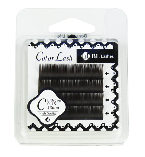 BL Lashes Color Lash C Dark Brown 0.15 Thickness 4 Lines