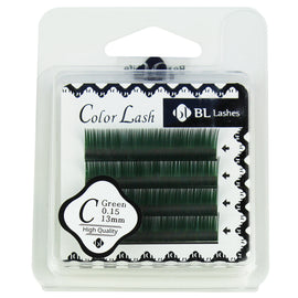 BL Lashes Color Lash C Green 0.15 Thickness 4 Lines