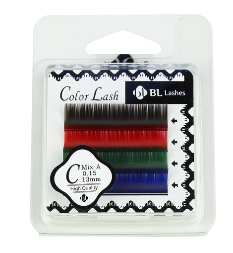 BL Lashes Color Lash C MIX A 0.15 Thickness 4 Lines